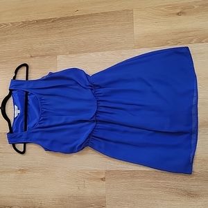 Speechless sleeveless royal blue cinched waist dress